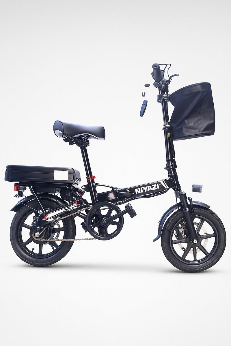 NIYAZI Electric Bike | Electric Scooter |Electric Bike for Adults | 14-Inch Tires | 48V 15Ah Battery | Bluetooth - Image 1